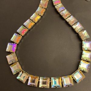 Iridescent Squares Necklace